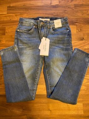 Girls Calvin Klein Jeans Light-Mid Blue Skinny Kids Jeans